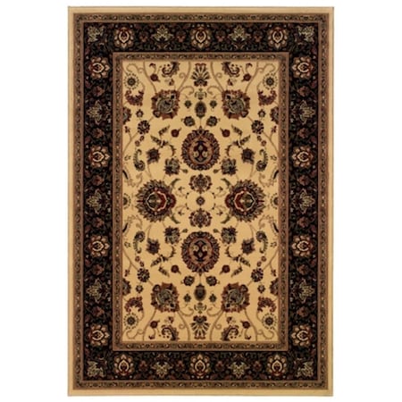 Sphinx By Oriental Weavers Area Rugs, Ariana 130/7 8X11 Rectangle - Ivory/ Black-Polypropylene A130/7240330ST